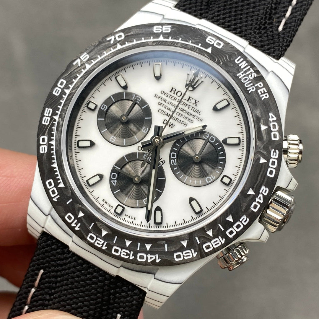 Rolex "Daytona" Carbon  Fiber White