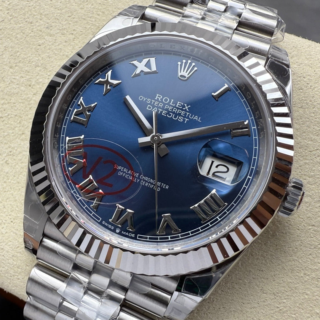 Rolex "Date Just Navy Roman Dial