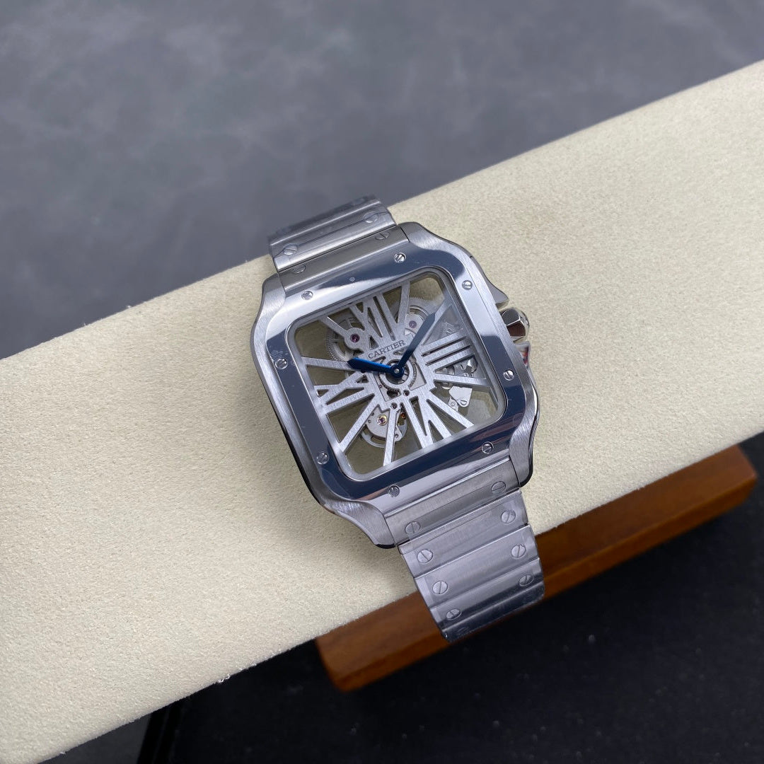 Cartier Santos Skeleton Silver