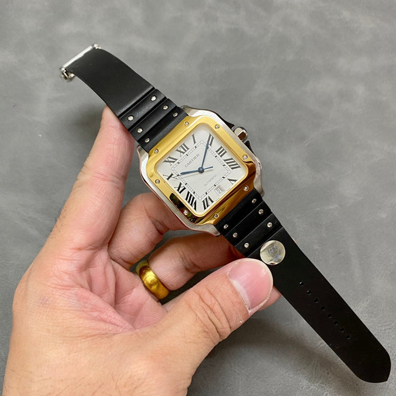Cartier Santos Two Tone White Dial