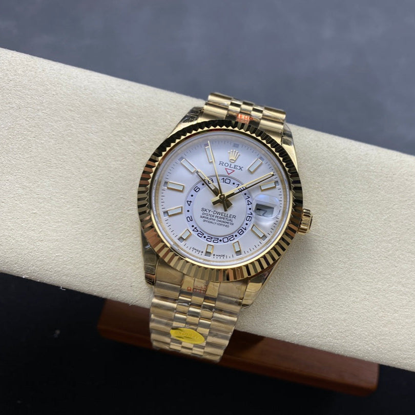 Rolex Sky Dweller Gold White Dial