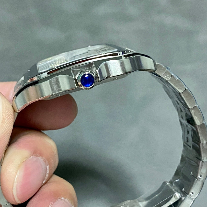 Cartier Santos Silver white dial